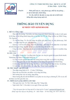 Nhân viên kinh doanh